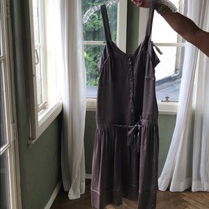 Taupe silk dress